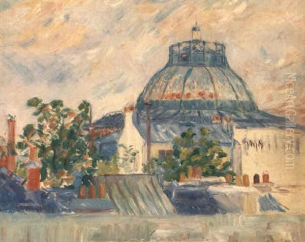 Le Dome Des Arenes De La Rue Pergolese, Soleil Couchant - view 1