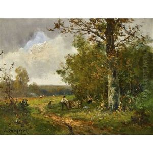 Waldrand Mit Bauern by Edma Morisot