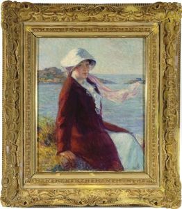 Signora Seduta Sugli Scogli by Francois Henri Morisset