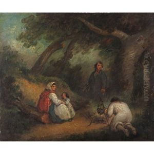 By The Fire by George Morland