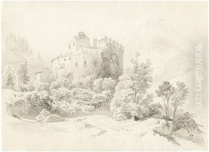 Schloss In Tirol by Karl Eduard Biermann