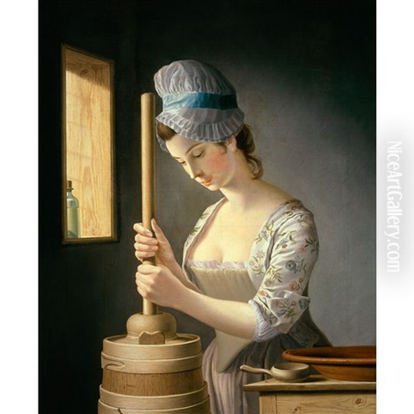 Maria Gunning, Countess Of Coventry As The Butter Churner - view 1