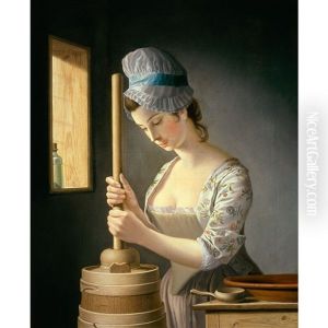 Maria Gunning, Countess Of Coventry As The Butter Churner by Henry Robert Morland
