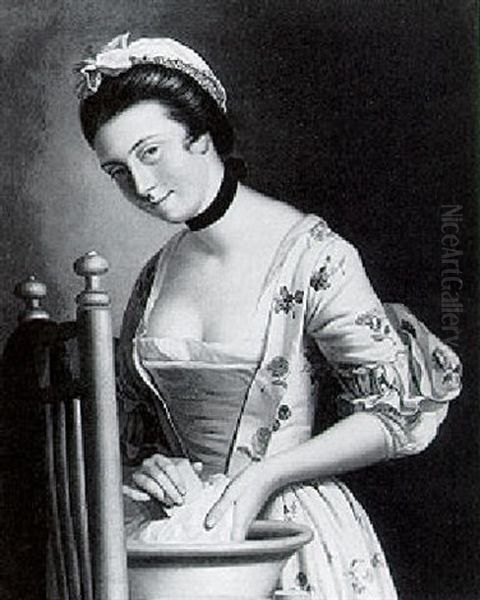 A Woman Doing Laundry - view 1