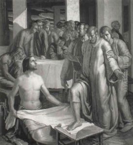 Christ Washing The Disciples' Feet by Harry Morley
