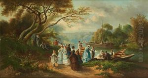 Un Dimanche A Bougival by Paul Emile Antony Morlon