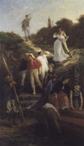 Les Preparartifs Pour Une Promenade En Canot by Paul Emile Antony Morlon