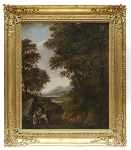 Rastande Sallskap I Pastoralt Lanskap by Axel Otto Morner