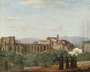 The Circus Maximus And The Church Of Santi Giovanni E Paolo by Hjalmar Morner