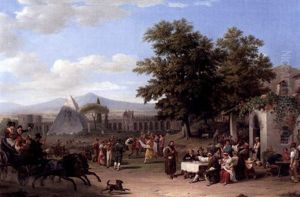 Italiensk Skordefest Vid Monte Testaccio Utanfor Rom by Hjalmar Morner