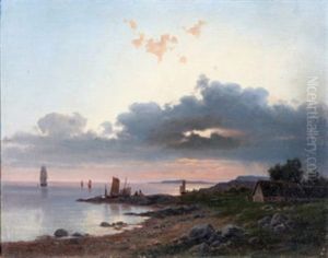 Kustlandskap I Skymning by Wilhelm von Moerner