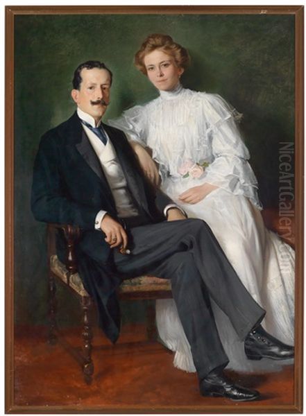 Hans Von Rainer Zu Harbach Und Seine Gemahlin Malwine, Geb. Freiin Billek-august Von Auenfels - view 1