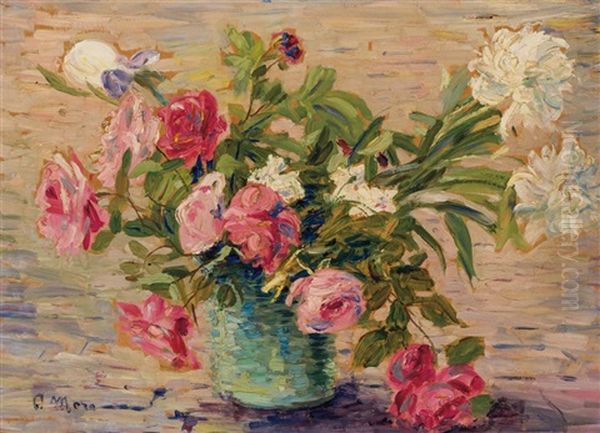 Still Life With Irises, Roses And Peonies - view 1