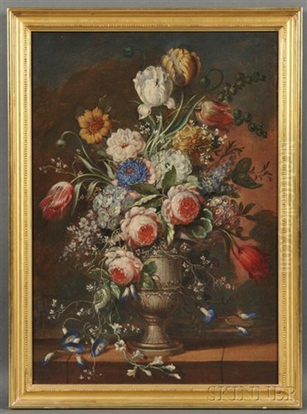 Dutch-style Floral Still Life In An Urn - view 1