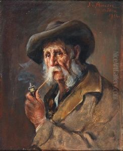 Tyrolean Farmer With Pipe
