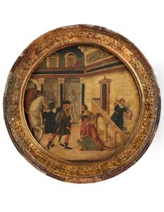 Begegnung Eines Paares In Einem Palasthof (lucio Tarquinius Collatino Grusst Seine Frau Lucrezia?)