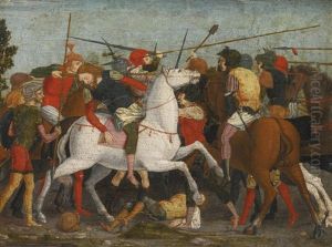 A Cavalry Skirmish by Francesco Morone