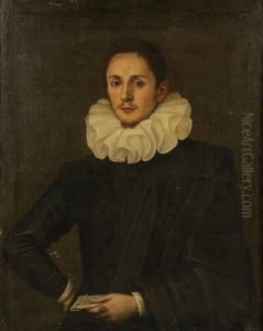 A Portrait Of A Gentleman Standing Half-length Holding A Letter