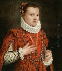 Portrait Of A Young Woman by Giovanni Battista Moroni