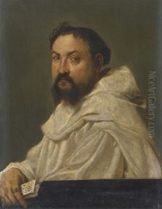Portrait Of A Carthusian Monk, Bust Length Before A Ledge, A Sheet Of Music In His Right Hand