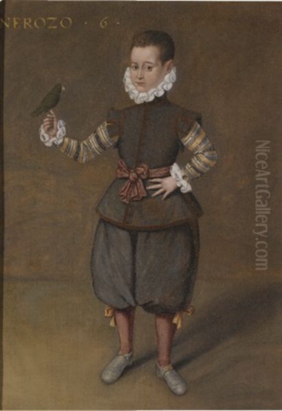 A Portrait Of A Boy, Aged Six, With A Falcon - view 1