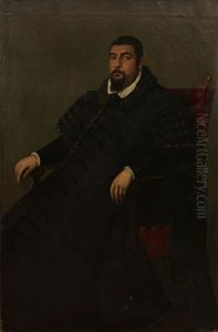 Portratt Av Sittande Herre by Giovanni Battista Moroni