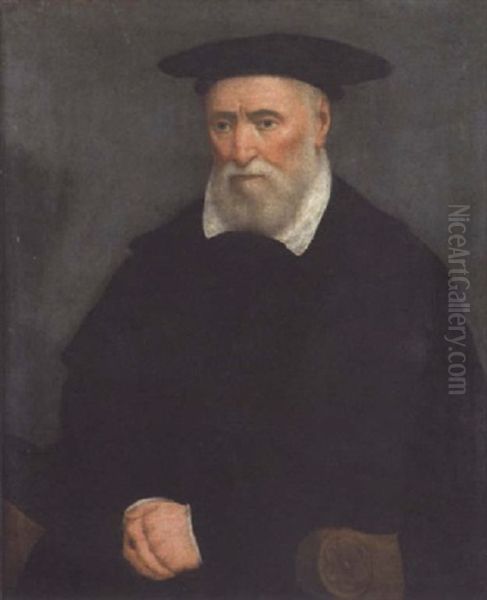 Portrait Of A Gentleman In Doctoral Robes, Seated In An Armchair - view 1