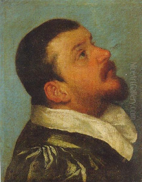 Portrait Of A Gentleman Looking Upwards - view 1