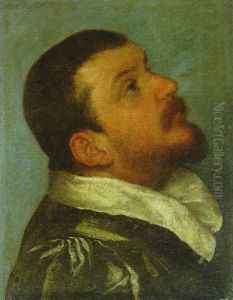 Portrait Of A Gentleman, Bust-length, Looking Upwards To The Right, In Profile