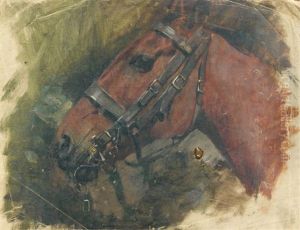 Tete De Cheval Au Harnais by Aime-Nicolas Morot