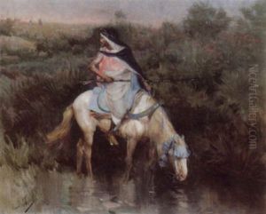 Arabian Cavalier by Aime-Nicolas Morot