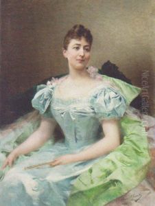 Portrait Of A Lady by Aime-Nicolas Morot