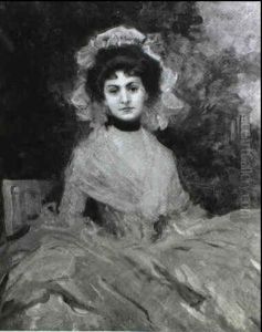 Portrait De Madeleine Gerome by Aime-Nicolas Morot
