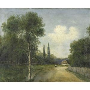 Country Landscape by Aleksandr Ivanovich Morozov