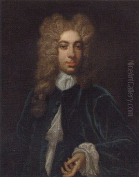 Portrait Of A Gentleman In A Blue Coat And White Cravat - view 1
