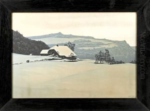 Winterlandschaft Mit Bauernhof In Weiter by Karl Biese