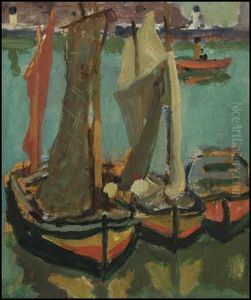Boats In The Harbor by James Wilson Morrice