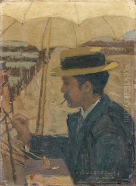 Le Peintre Legout Gerard Sur Le Motif - view 1