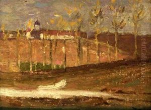 Rural Landscape With Village On The Horizon by James Wilson Morrice