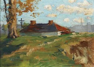 Landscape With Farmhouse by Edmund Montague Morris