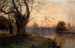 Highland Landscape With Cattle by John W. Morris