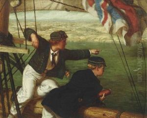 Two Young Midshipmen In Sight Of Home by Philip Richard Morris