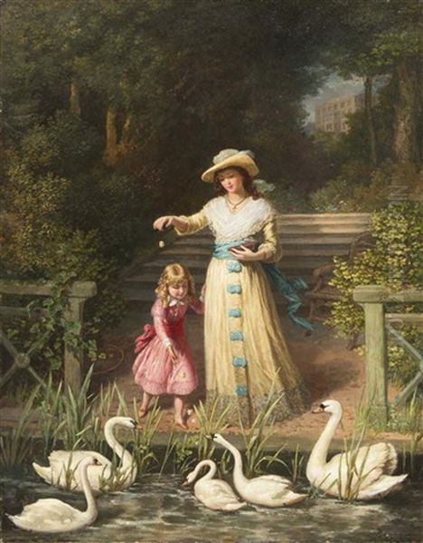 Feeding The Swans - view 1