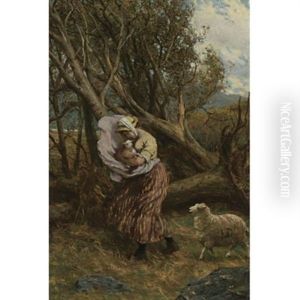 The Protective Shepherdess by Philip Richard Morris