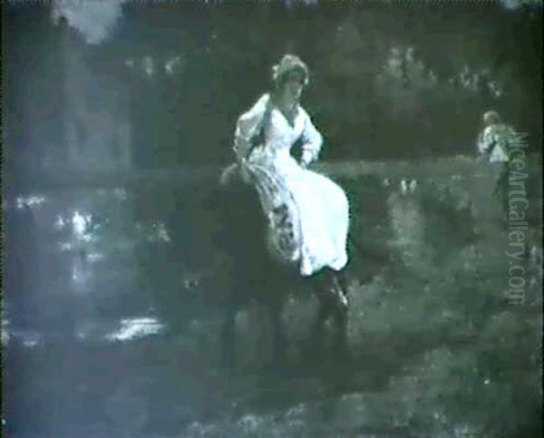 Maiden And Burro Delivering The Mail - view 1