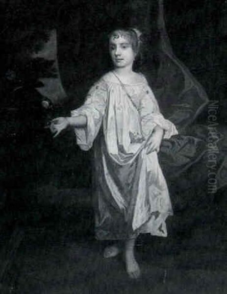 Portrait Of A Girl Feeding A Parrot - view 1