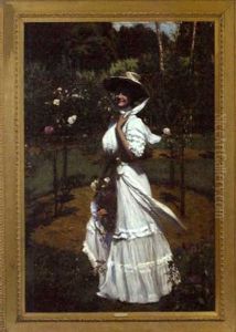 Strolling Through The Roses by Robert Edward Morrison