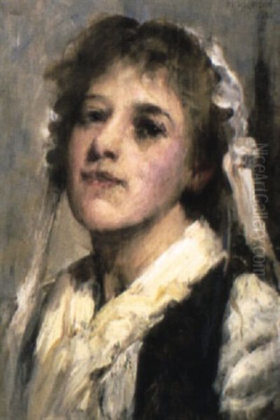 Portrait Of A Girl In Breton Costume - view 1