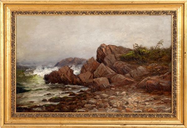 Waves Crashing Against A Rocky Coast - view 1