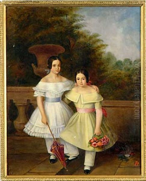 Portrait Of Two Young Girls - view 1